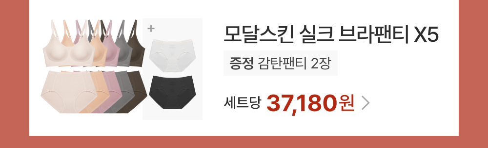 모달스킨 실크 브라팬티 X5